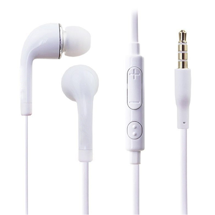 SaMsung Galaxy Style Stereo Earphone Headset with Mic and VoluMe CONTROL (White)